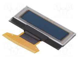 Display: OLED; graphical; 1.04"; 128x32; Dim: 33.4x14.5x1.65mm