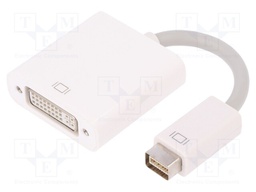 Adapter; DVI-I (24+5) socket,DVI mini plug; 170mm; Colour: white