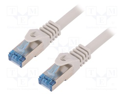 Patch cord; S/FTP; 6a; stranded; Cu; LSZH; grey; 1m; 26AWG