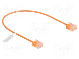Patch cord; U/UTP; Cat: 6; RJ45 plug,both sides; 0.3m; PVC; orange