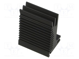 Heatsink: extruded; grilled; black; L: 37.5mm; W: 52.3mm; H: 28mm