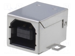 Socket; USB B; SMT; horizontal; USB 2.0; gold-plated