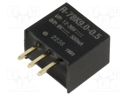 Converter: DC/DC; Uin: 12÷36V; Uout: 9VDC; Iout: 500mA; SIP3; 1.7g