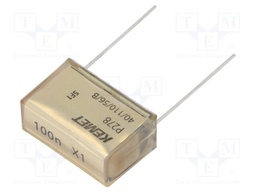 Capacitor: paper; X1; 100nF; 480VAC; 25.4mm; ±20%; THT; Series: P278