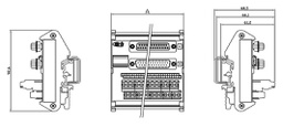 Transition module; Temp: -20÷60°C; W: 61mm; D: 68.5mm; H: 92.6mm