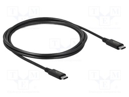 Cable; bidirectional; USB C plug,both sides; gold-plated; 2m