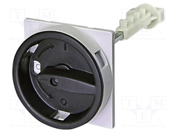 Door coupling rotary handle; IP55; 130mm; black-grey