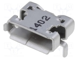Socket; USB AB micro; SMT; horizontal; USB 2.0; gold-plated