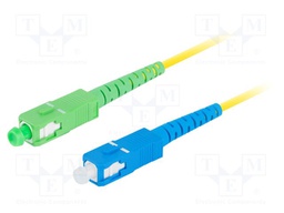 Fiber patch cord; SC/APC,SC/UPC; 3m; 9/125um; LSZH; blue,green