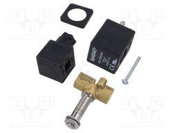 Electromagnetic valve; G 1/4"; brass; FKM; Valve: 2/2 NC; 230VAC