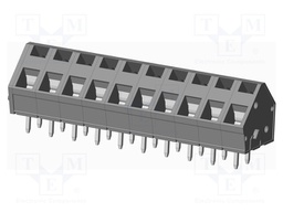 Connector: PCB terminal block; terminal; angled 45°; on PCBs