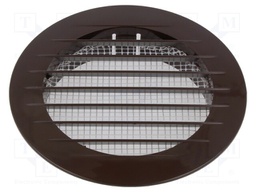 Guard; ABS; Ø100mm; snap fastener; bronze; Body dim: Ø133x26mm