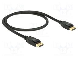 Cable; DisplayPort plug,both sides; DisplayPort 1.2; 0.5m; black