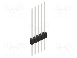 Connector: pin strips; pin header; male; PIN: 5; 1.27mm; THT; 1x5