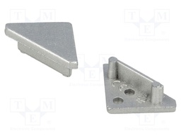 Cap for LED profiles; silver; ABS; Application: CABI12