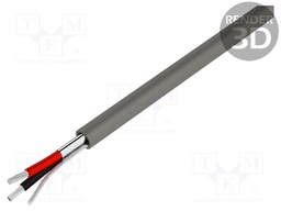 Wire; UL AWM 2093,UL CMG,VW-1; 3x22AWG; aluminium foil; PVC; 300V