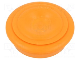 Grommet; elastomer thermoplastic TPE; orange; Øcable: 0÷22mm