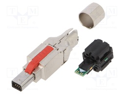 Plug; Mini I/O Type 1 (D); PIN: 4; Cat: 5e; shielded; Layout: 8p4c