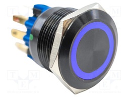 Switch: vandal resistant; SPST-NO + SPST-NC; 2A/48VDC; IP65; blue