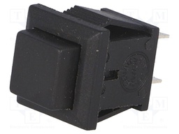 Switch: push-button; Pos: 2; SPST-NC; 1A/250VAC; black; 13x11mm