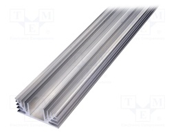 Heatsink: extruded; U; natural; L: 1000mm; W: 88mm; H: 35mm; aluminium