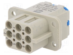 Connector: HDC; female; Han Q; PIN: 8; Compact