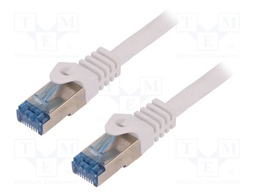 Patch cord; S/FTP; 6a; stranded; Cu; LSZH; grey; 250mm; 26AWG