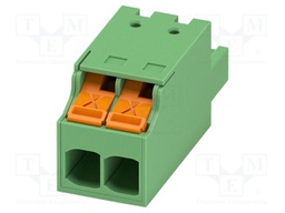 PCB connector, nominal cross section: 2.5 mm2, color: green,