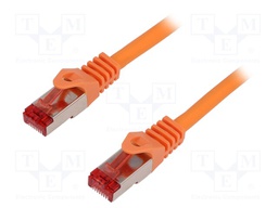 Patch cord; S/FTP; 6; stranded; Cu; LSZH; orange; 1.5m; 27AWG