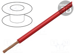 Wire; H05V-K,LgY; stranded; Cu; 1.5mm2; PVC; red neon; 300V,500V