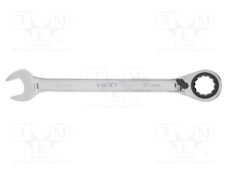 Wrench; combination spanner,with ratchet; 27mm; with switch