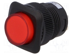 Switch: push-button; Pos: 2; SPST-NO; 1.5A/250VAC; red; red; 50mΩ