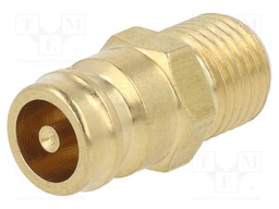Connector; connector pipe,with valve; 15bar; Seal: FPM; L: 29mm
