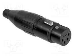 Connector: XLR; plug; female; straight; Plating: silver plated