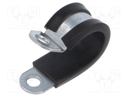 Fixing clamp; ØBundle : 19mm; W: 15mm; steel; Cover material: EPDM