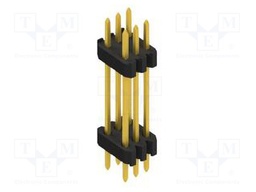 Connector: pin strips; pin header; male; PIN: 6; 1.27mm; THT; 2x3