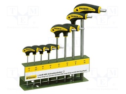 Kit: screwdrivers; hex key; Kind of handle: T; 8pcs.