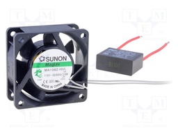 Fan: AC; axial; 115VAC; 60x60x25mm; 29.7m3/h; 30dBA; Vapo; 4100rpm
