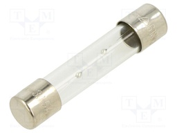 Fuse: fuse; 3.15A; 250VAC; glass; 6.35x31.8mm; brass; nickel plated