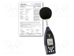 Meter: sound level; LCD; Range: 25÷136dBA; 20Hz÷12.5kHz; IP20; 4GB