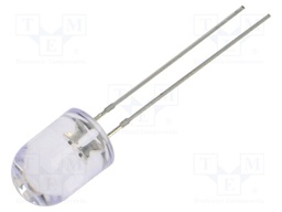 LED; yellow; 8mm; 5800÷7000mcd; 30°; Front: convex; 2.1÷2.6VDC