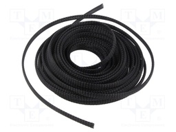 Polyester braid; ØBraid : 5÷10mm; polyester; black; L: 10m; reel