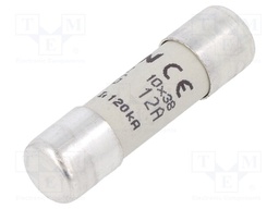 Fuse: fuse; gG,time-lag; 12A; 500VAC; 250VDC; 10x38mm