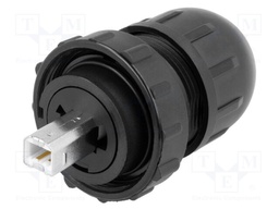 Plug; USB B; Data-Con-X; for cable; straight; USB 2.0; IP67,IP68
