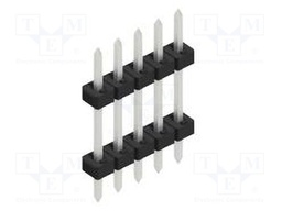 Connector: pin strips; pin header; male; PIN: 5; 2mm; THT; 1x5; 100V
