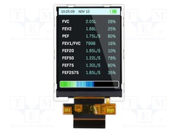 Display: TFT; 2.8"; 240x320; Illumin: LED; Dim: 50x69.2x2.65mm; RGB
