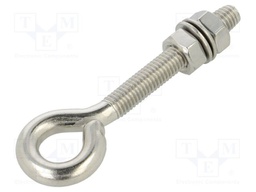 Screw with lug for rope mounting; Mat: stainless steel
