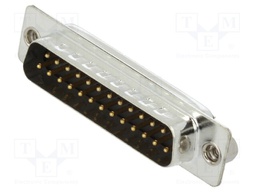 D-Sub; PIN: 25; plug; male; stamped and formed contacts; soldering
