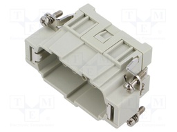 Connector: HDC; contact insert; male; CCE; PIN: 10; 10+PE; 16A; 600V