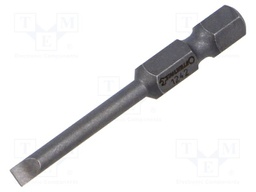 Screwdriver bit; slot; 0.6x3.5mm; 1/4"; Overall len: 50mm